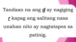 salitang nagtatapos sa min|Ang Tamang Paggamit ng Doon, Dito, Daw at ng Roon, Rito.